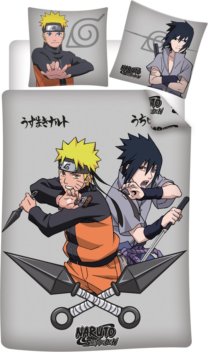 Naruto Weapons dekbedovertrek eenpersoons 140 x 200 cm Katoen