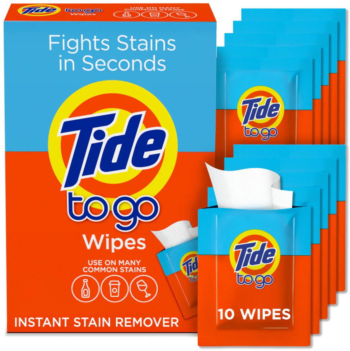 Tide To Go Wipes – Instant Stain Remover – Travel Size Vlekken Doekjes