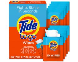 Tide To Go Wipes – Instant Stain Remover – Travel Size Vlekken Doekjes