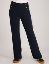 Je m'appelle Travelstof Dames Broek Straight fit Met stretch - Blauw - Maat XL
