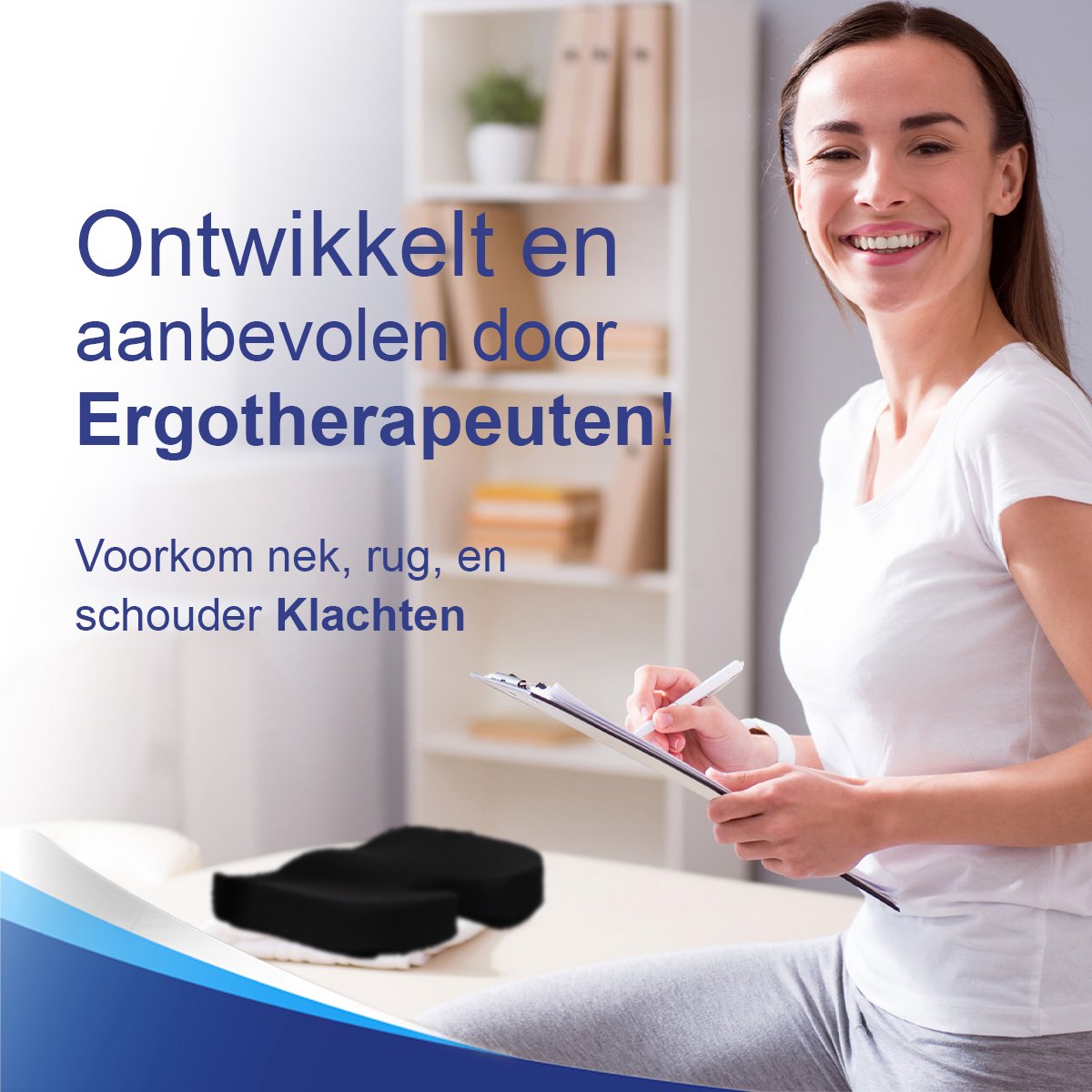 Orthopedisch Zitkussen met Band - Stuitkussen