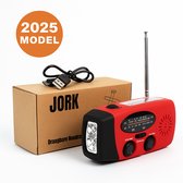 Lenco MCR-113BK - Rádio De Emergência Com Lanterna LED E Carregamento Solar Preto Frente Meo
