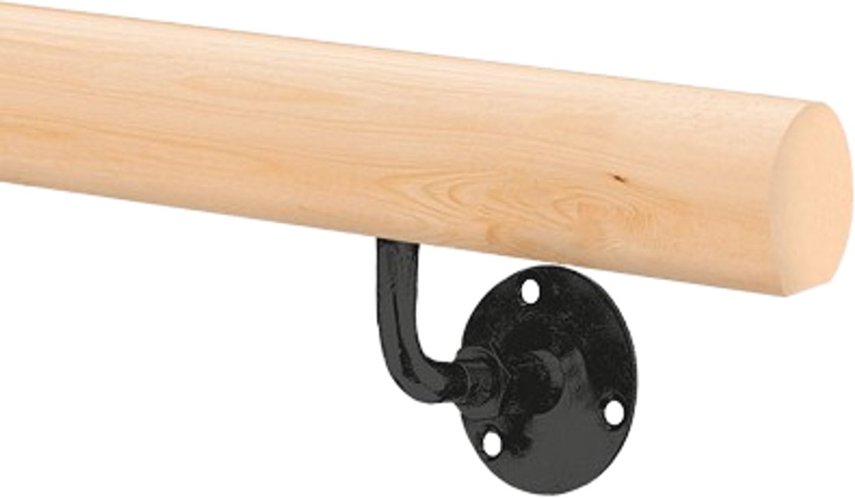 Kordo - Ronde houten trapleuningkit - Vurenhout - 2 m