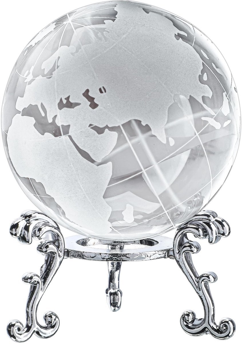 IMPERATORIS® Globe - Educatieve Wereldbol - Nauwkeurige Tijdzone voor Kinderen Leren - Aardrijkskunde Decor voor Klaslokaal en Huis - 1 stuks - ‎5.84 x 5.84 x 5.84 cm