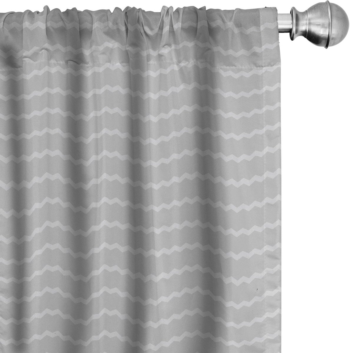 ABAKUHAUS Chevron gordijnen – 2x75x225 cm – Microvezel, verduisterend, parelgrijs Blassgrau