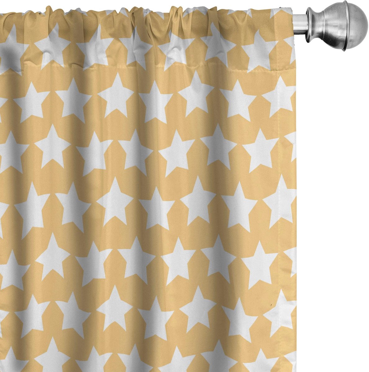 ABAKUHAUS 2x75x245 cm Gordijnen – Abrikozen-crème – microvezel, halfverduisterend Aprikosen-crème
