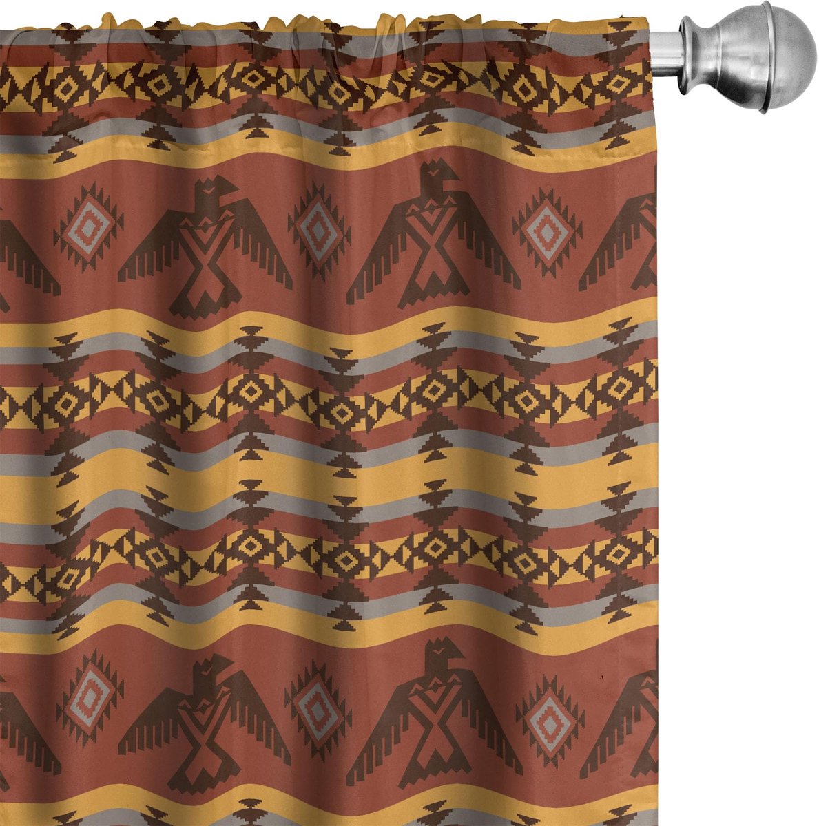 ABAKUHAUS Stammes gordijnen – 2x75x225 cm – microvezel