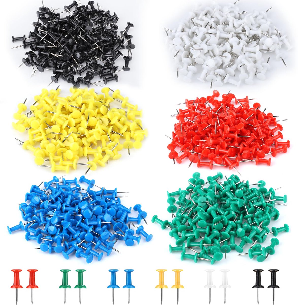 IMPERATORIS® Prikspelden - Ronde Kop-Spelden - Kaart Pushpins - Nagelspelden - Gekleurde Kop Punaises - Voor Doe-het-zelf Wandkaarten - Bulletin Board - Creatieve en Kleurrijke Prikspelden voor Hangtacks - 60 Stuks