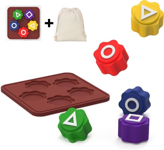 WiebelTandje Spel Gonggi Koreaans Familie Spel met XL Siliconen Stenen Dobbelspel met Linnen Opbergzak – Gong-Gi Squid Populair Motoriek Spel Behendigheid 5 Stenen – Buitenspeelgoed Kinderen & Volwassenen – Reflex & Coördinatie Game – Reis Spel