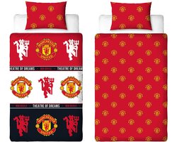 Manchester United Dekbedovertrek - Eenpersoons - Geschikt voor 140 x 200 cm. Man. United F.C. - Dekbed