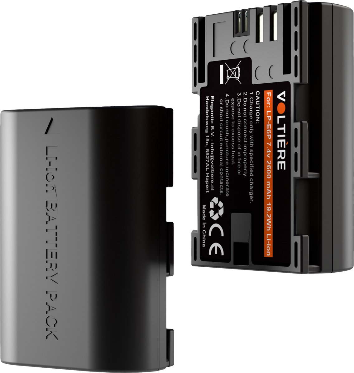 Voltière LP-E6P 2600 mAh Lithium Camera Accu - Geschikt voor 8K Canon Camera's