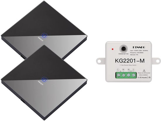 KTNNKG Afstandsbedieningsschakelaar voor verlichting, draadloze