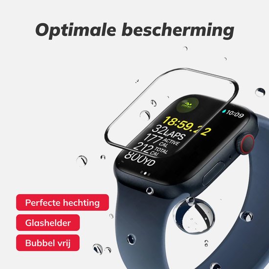 BLUEO 42mm Screenprotector - Geschikt voor Apple Watch 11 en 10 met Applicator