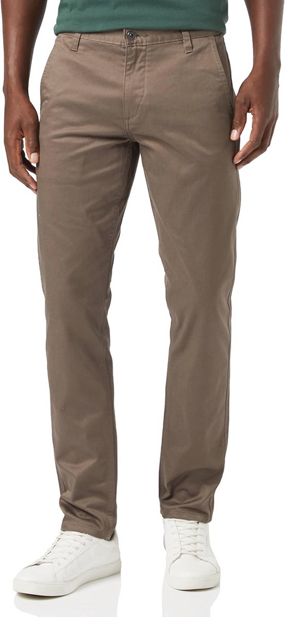 Heren Slim Fit Stretch Twill Broek - Khaki