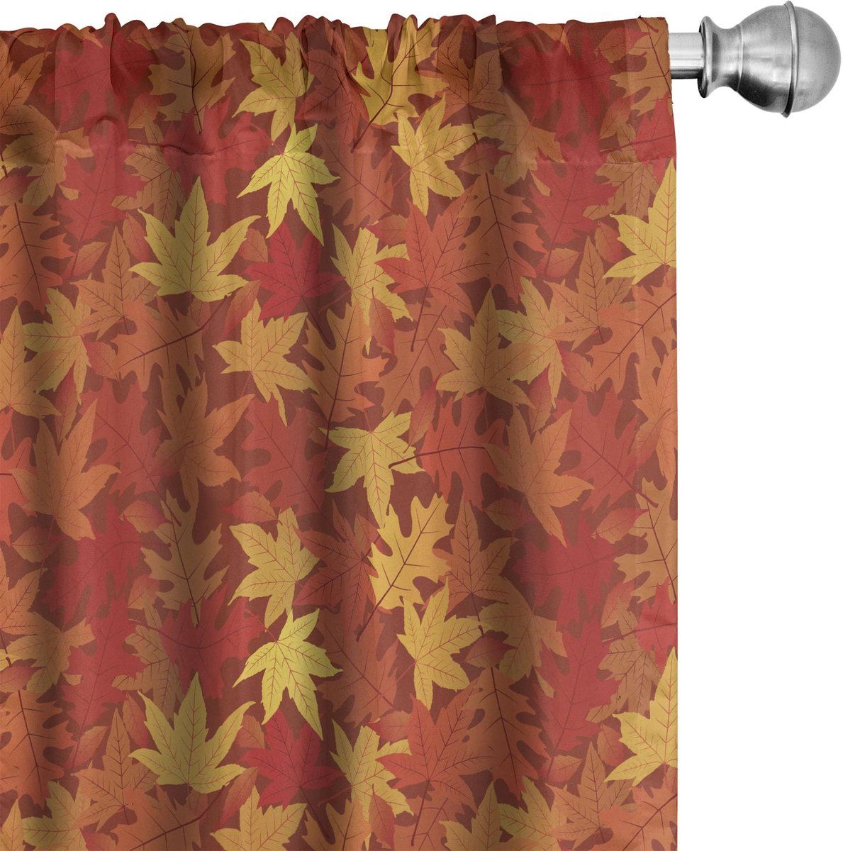 ABAKUHAUS Oranje Gordijnen – 2x75x225 cm – Microfaser – Halfdonker Verbrannt oranje