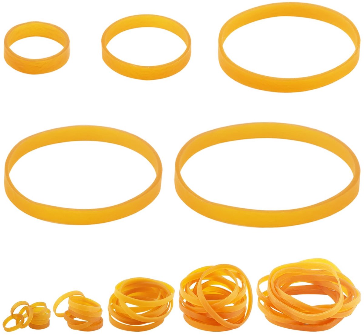 IMPERATORIS® Elastiekjes - Voor Hobby, Kantoor en Thuis - elastiek - Haaraccessoire voor Meisjes - Gekleurde Elastiekjes - Haar Elastieken - Baby - Volwassenen - geel - 120 Stuks
