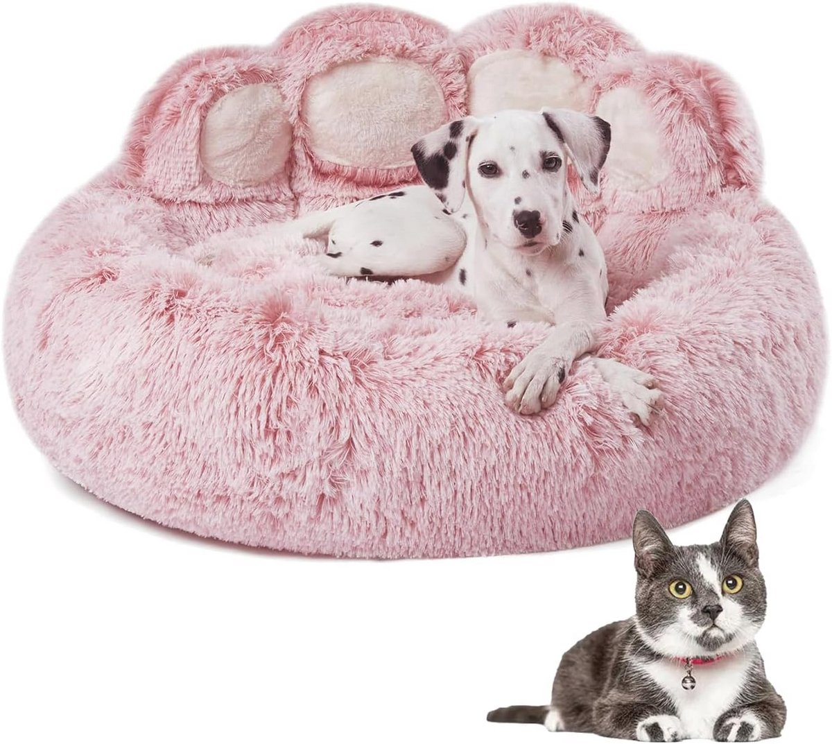 Pluizig Huisdierbed 65 cm - Donzig en Warm Honden- en Kattenbed - Wasbaar en Antislip - Ideaal voor Kleine en Middelgrote Huisdieren