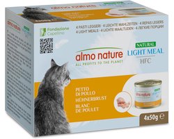 Natuurlijke Kattenmaaltijd HFC Light voor Gewichtsverlies, 4 x 50 g