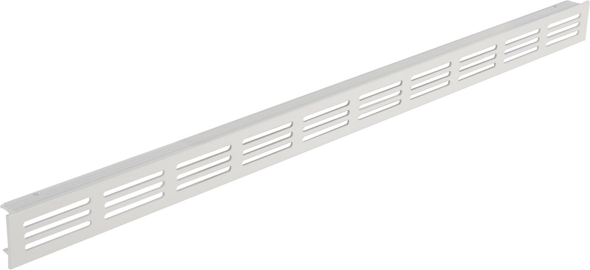 Starx plintrooster - 500 x 30 mm - aluminium - wit