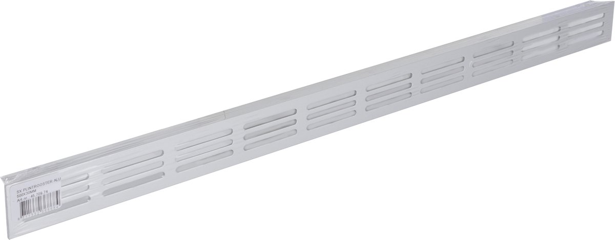 Starx plintrooster - 500 x 30 mm - geanodiseerd aluminium F1