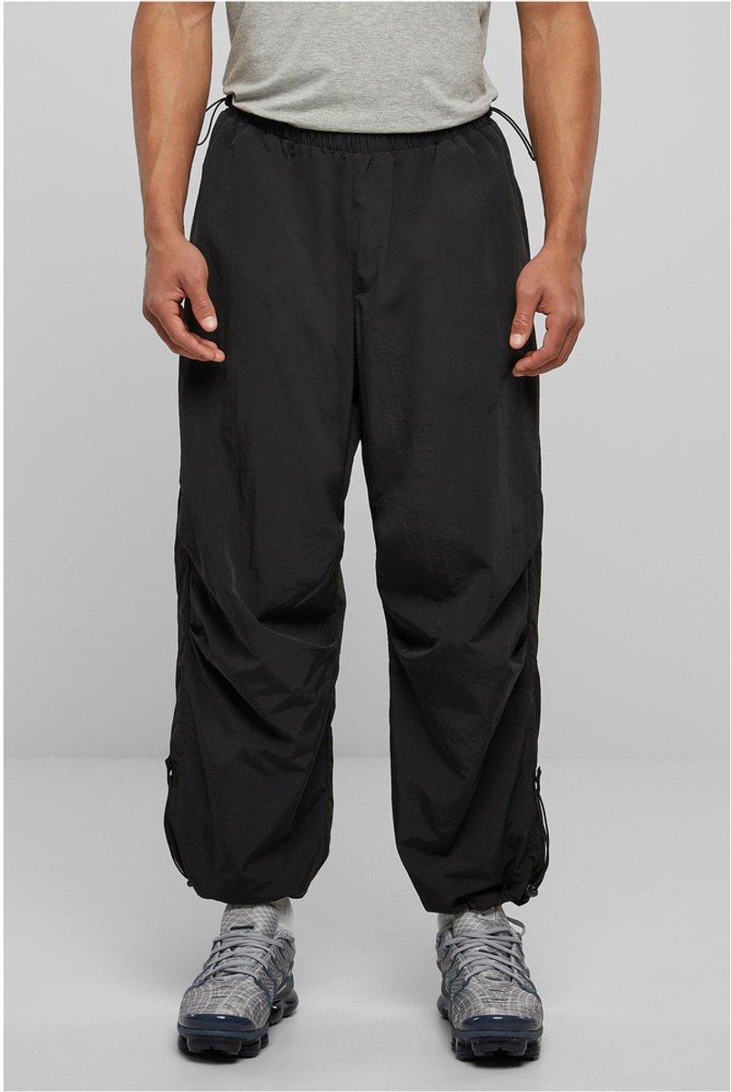 Urban Classics Nylon Parachute Wijde broek S Zwart