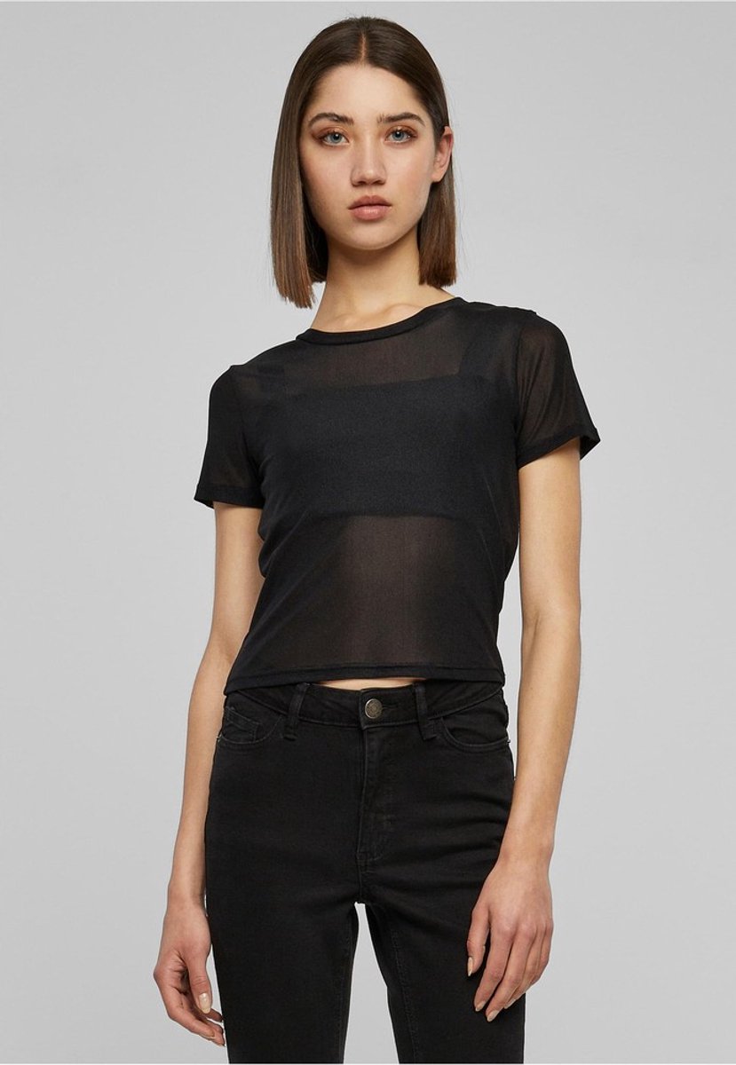 Urban Classics Short Mesh Tee Top 5XL Zwart