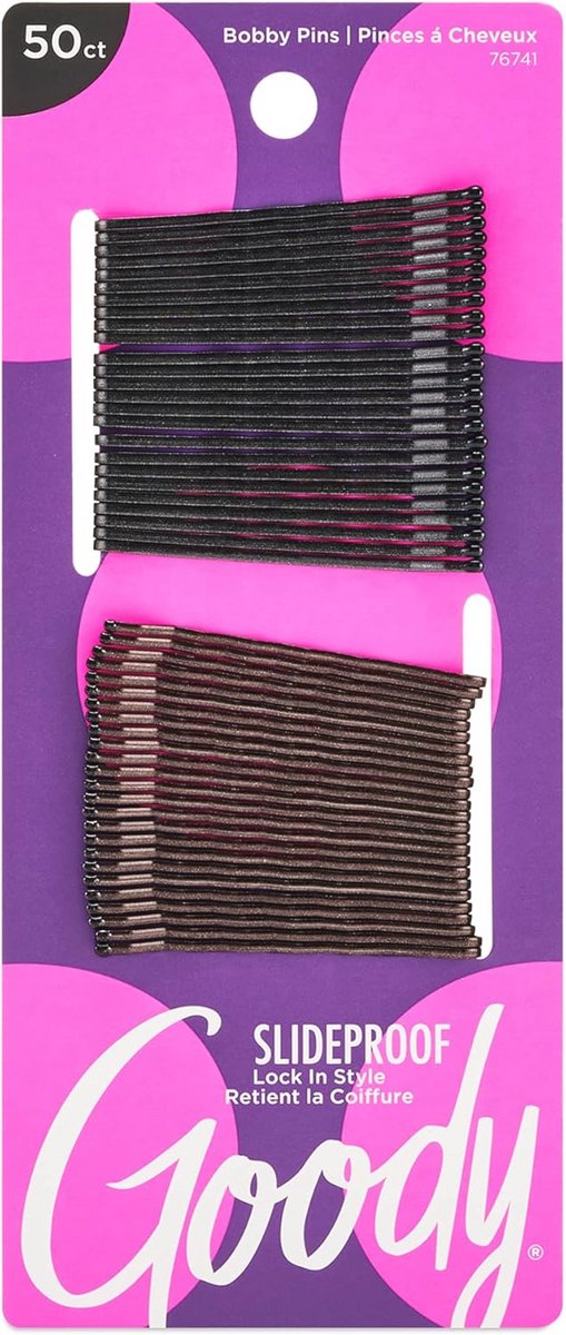 Zwarte en bruine metallic afwerking bobby pins - 50 stuks