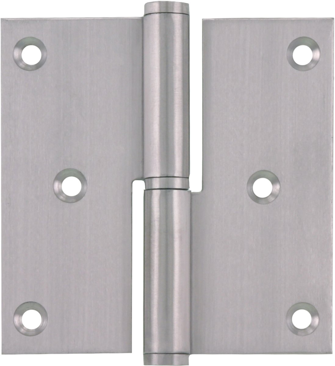 Starx kogelpaumelle - din rechts - met messing pen - 89 x 89 mm - RVS