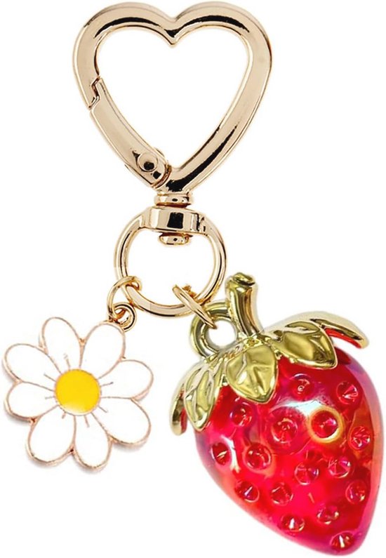 Apausvcm Aardbei Sleutelhanger, Leuke Aardbei Tas Charms Voor
