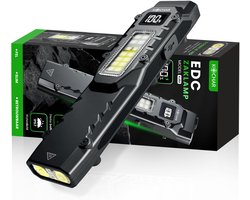 Kochar EDC Zaklamp LED Oplaadbaar - 1000 Lumen - IPX5 Waterdicht - Zaklamp op batterijen - Militaire zaklamp - UV zaklamp - Tactische zaklamp