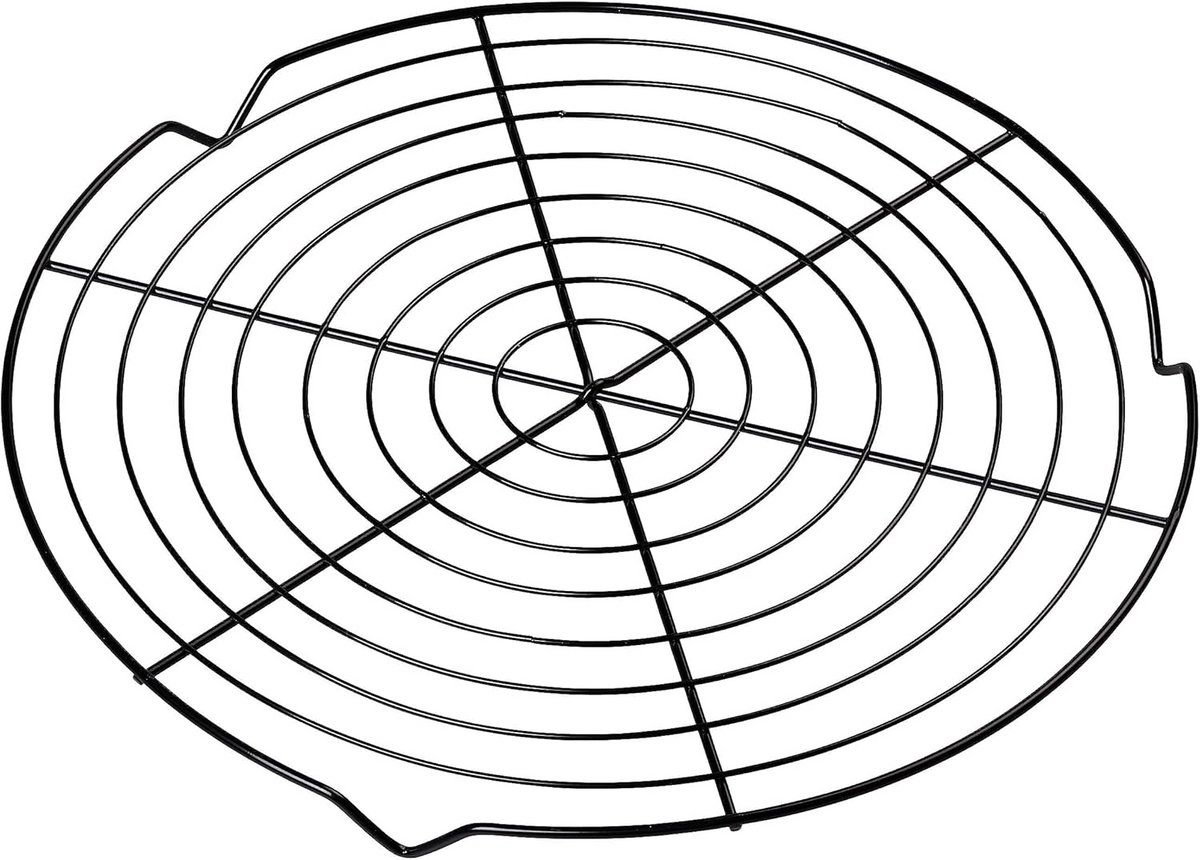 Ronde 30 cm Taartkoelrooster van Metaal - Antiaanbakvloer