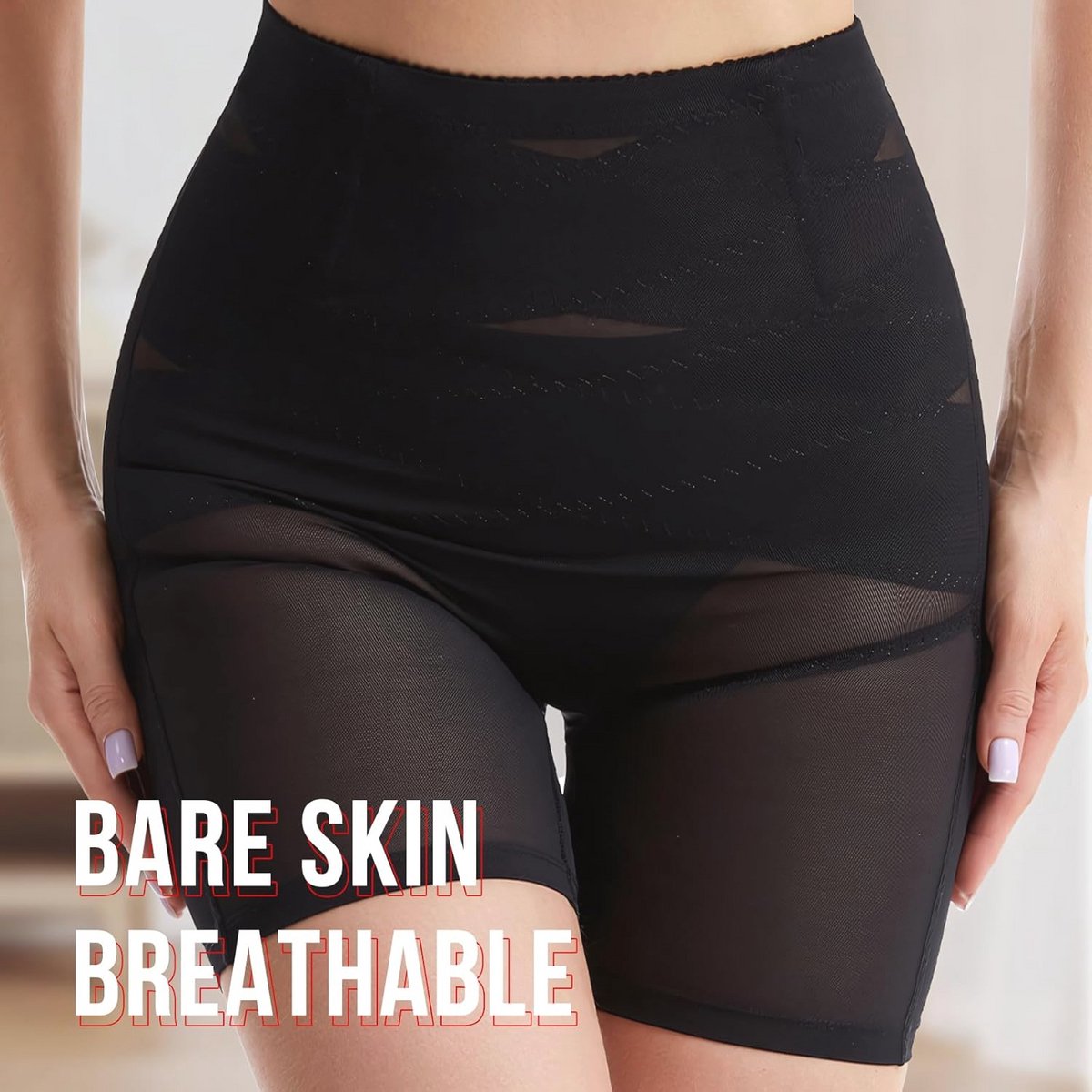 Hoge Taille Corrigerende Shapewear Shorts voor Dames - Buikcontrole en Comfort