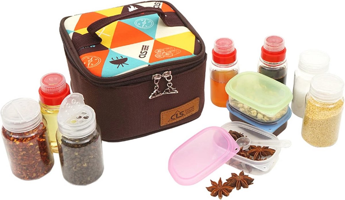BBQ Kruiden Box Set - 10 Draagbare Potten voor Koken en Grillen