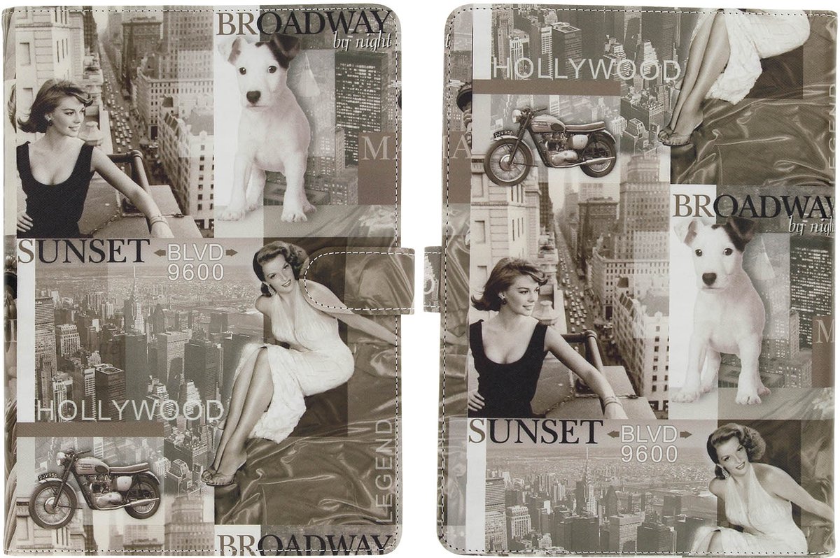 Akashi, Etui FolioDesign Hollywood Tablet 9'' tot 10'' - Model Hollywood, USA vlag