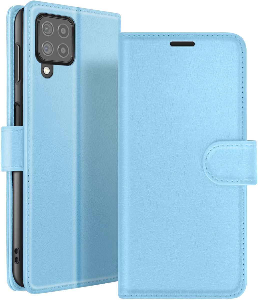 Zanae, Hoesje geschikt voor Galaxy M22 / M32 / A22 - Wallet Case & Magneetsluiting, Lichtblauw