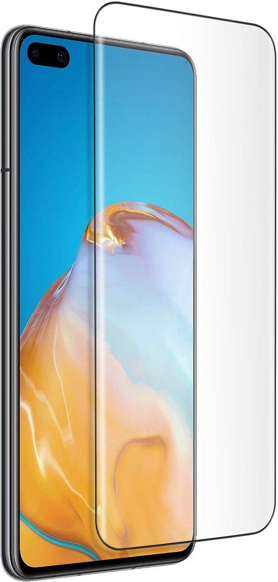 Akashi, Beschermfolie Huawei P40 Lite 9H Gehard glas ongecoat, Zwart