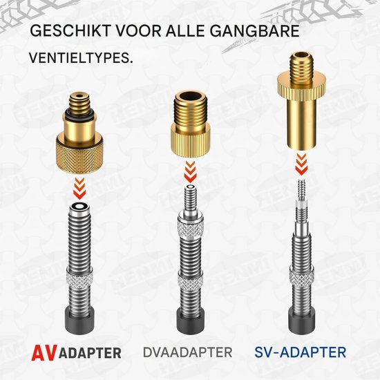 GELLDG Fietsventieladapterset - 21 stuks - Accessoires geschikt voor elektrische scooters - Fietsventieladapters - Alle ventielen geschikt voor fietspompen - Wordt geleverd met sorteerdoos — afbeelding 2