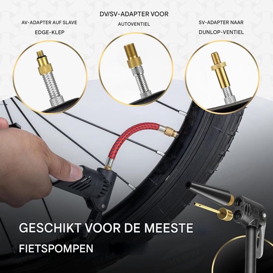 GELLDG Fietsventieladapterset - 21 stuks - Accessoires geschikt voor elektrische scooters - Fietsventieladapters - Alle ventielen geschikt voor fietspompen - Wordt geleverd met sorteerdoos — afbeelding 4