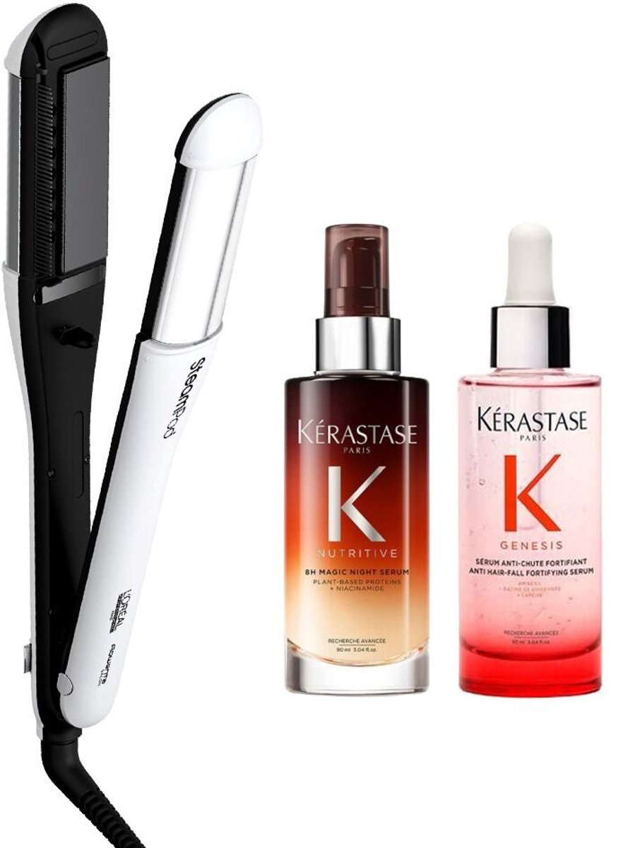 L'Oréal Professionnel Steampod 4.0 + Kérastase Genesis Sérum Anti-Chute Fortifiant 90ml + Kérastase Nutritive 8H Magic Night Serum 90ml