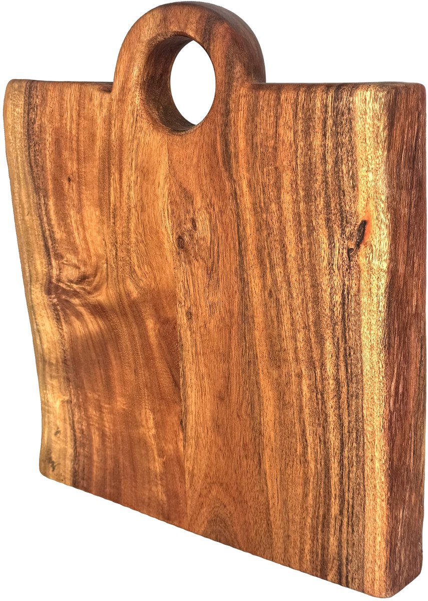 Koipa Snijplank Extra Dik - Rustiek - (34x30x5) Voor Keuken, Snijplanken, Serveerplank, Kaasplank, Borrelplank en Tapasplank - Snijplank Acacia Hout