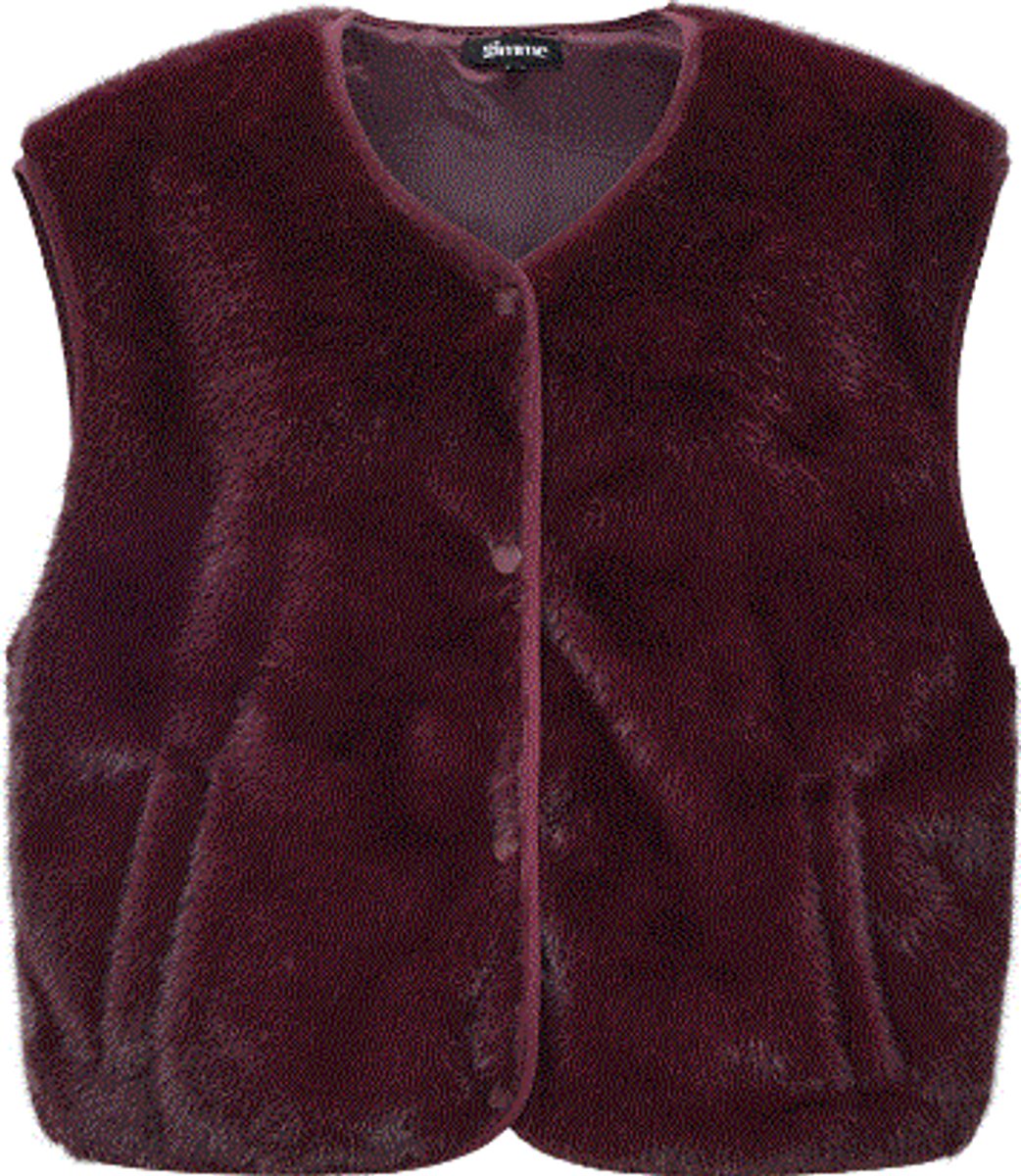 Gilet | Fluffy | Wijnrood | Vestje | Bodywarmer | Maat L-XL | Gimme | Bordeaux | Maat 40-42