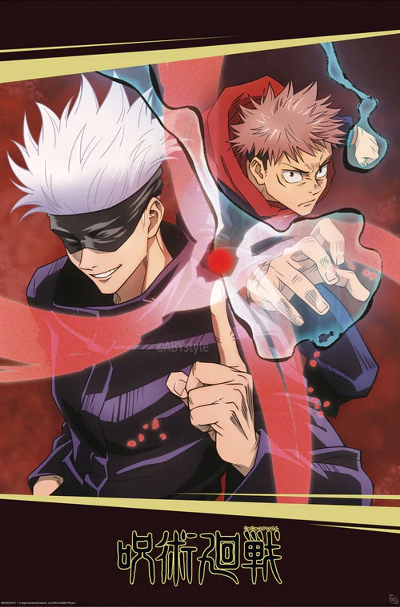 ABYSTYLE Poster Jujutsu Kaisen - Itadori and Gojo 61x91,5cm Divers