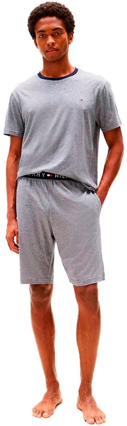 Tommy Hilfiger Um0um03535 Pyjama à manches courtes Grijs S Homme