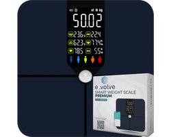 e.volve Weegschaal Personenweegschaal Digitaal - 22x - Slimme Weegschaal met Lichaamsanalyse - Incl. App