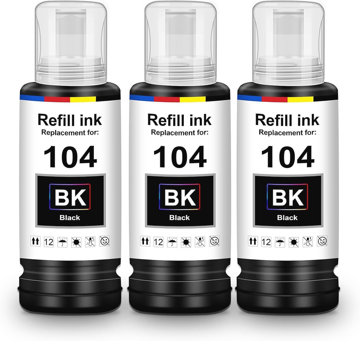 Compatibele Zwarte Inktcartridges 104 Multipack voor Diverse Printermodellen