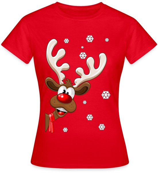 Joyeux Renne Avec Flocons De Neige Noël T-Shirt Femmes