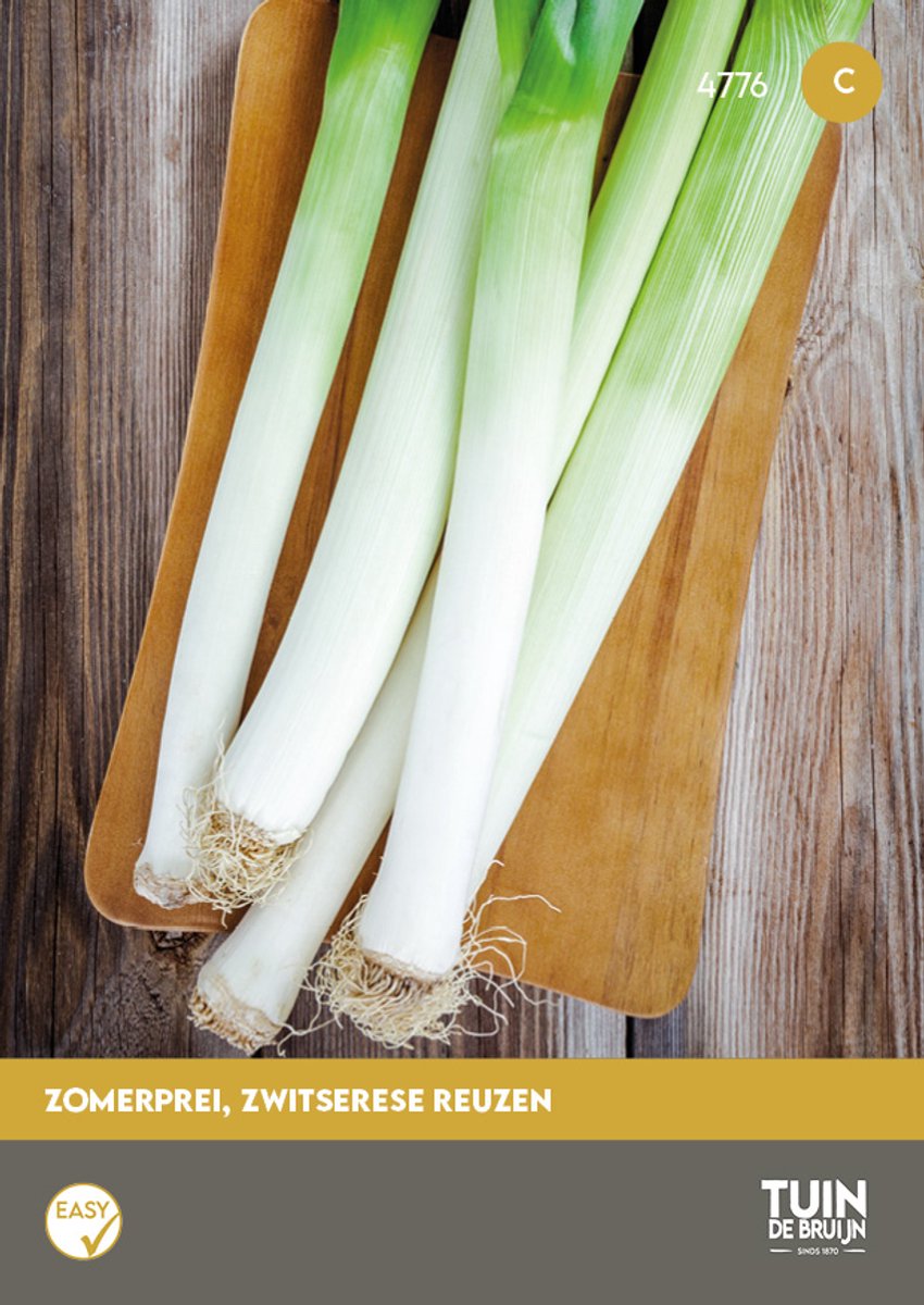 Prei Zaden Zwitserse Reuzen – Zomerprei – ±650 Zaden – Zeer Vroeg Ras – Lange Witte Schacht – Hoge Opbrengst – Moestuin Groentezaad – Allium Porrum