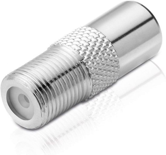 NANYI TV T/F Type Connector Socket naar RF Coax antenne adapter F Type Female to 9.5TV Female 90 degree -2P