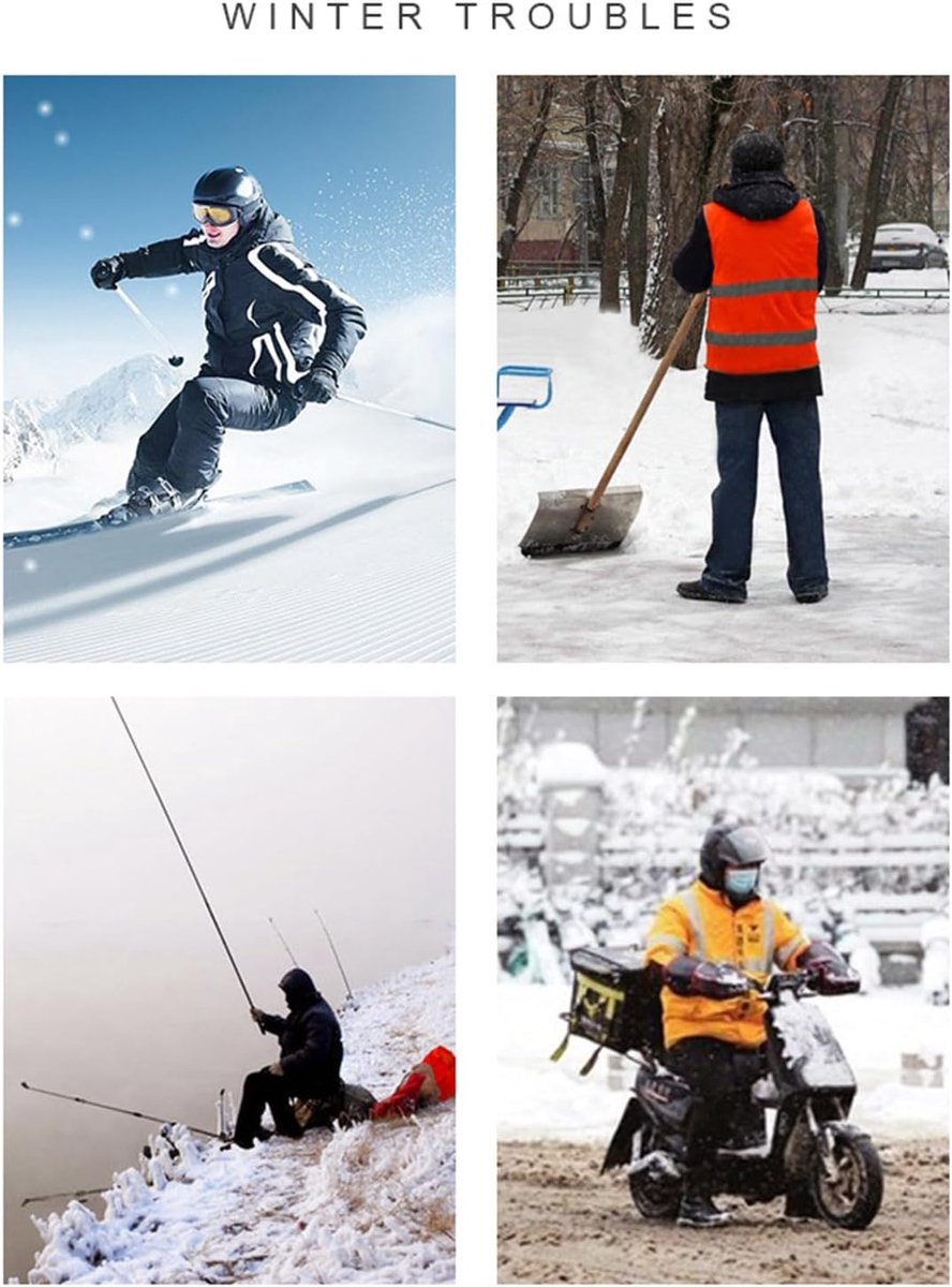 Handschoenen - Verwarmde handschoenen - Warme handschoenen - Verwarmde fietshandschoenen - Elektrische handschoenen met USB - Winter warme vingermouwen - Motorfiets - Elektrisch waterdicht - Dames skihandschoenen - Winter buiten skiën - Zwart — cadeau in Sport & Outdoor - foto 2