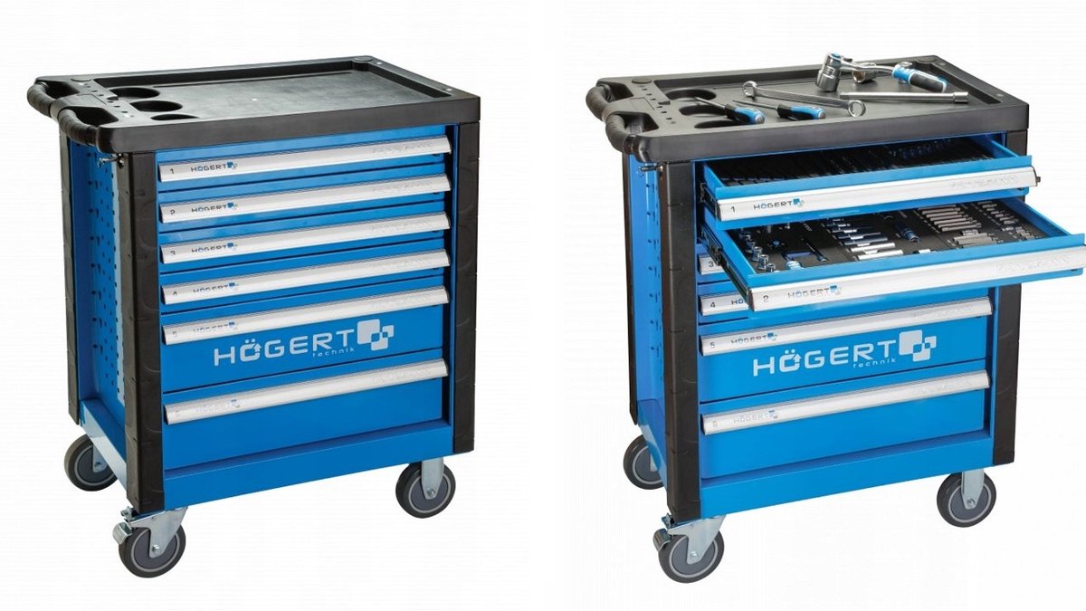 Hoegert Gereedschapswagen met 6 Lades - Blauw